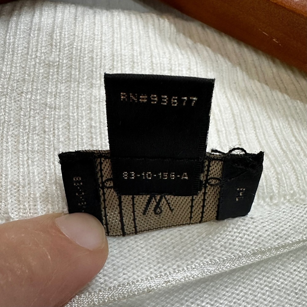 Worthington Petite Cream Open Front Cardigan Sweater PM Off White Ribbed Knit - Picture 5 of 8